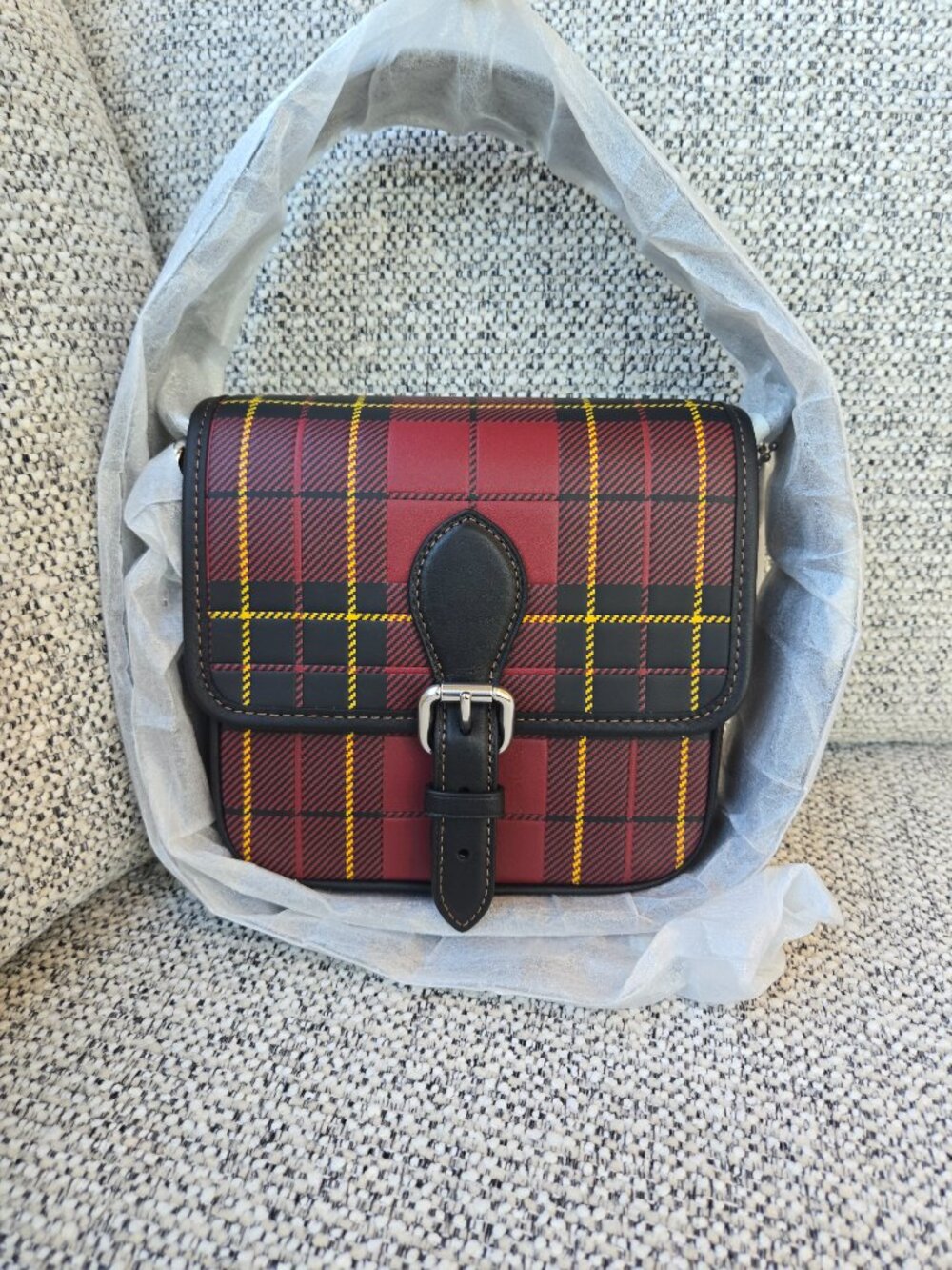 Coach Frankie Crossbody with Plaid Print